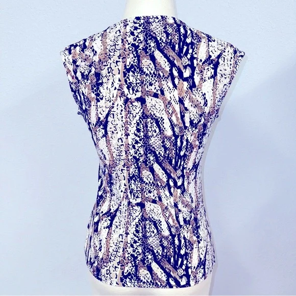 Women’s Style & Co sleeveless animal print blouse sz PM - Picture 4 of 6